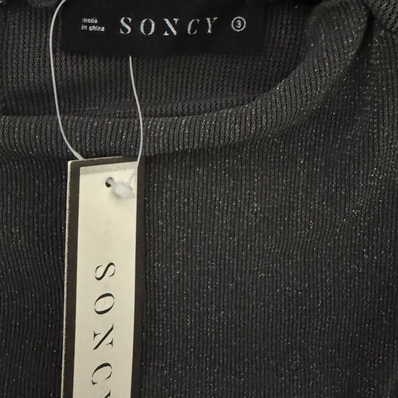 Soncy Black Glitter Sheer Maxi Dress – NWOT Size 3 - Picture 8 of 8